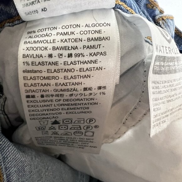 Levi's Wedgie Straight Premium Denim Jeans Button Fly Women’s Size 27 90’s - Picture 11 of 12